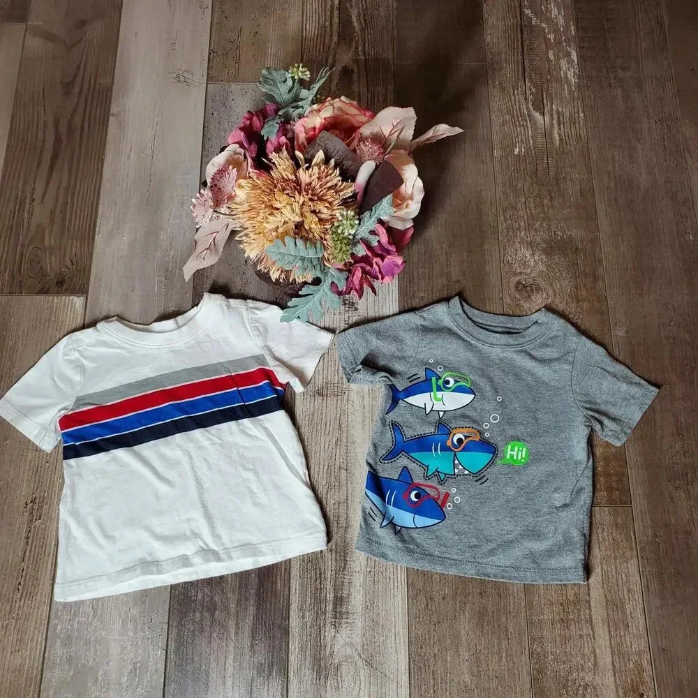 Old Navy and Garanimals Baby Boy Casual Summer Cotton T-Shirt Bundle Size 12m